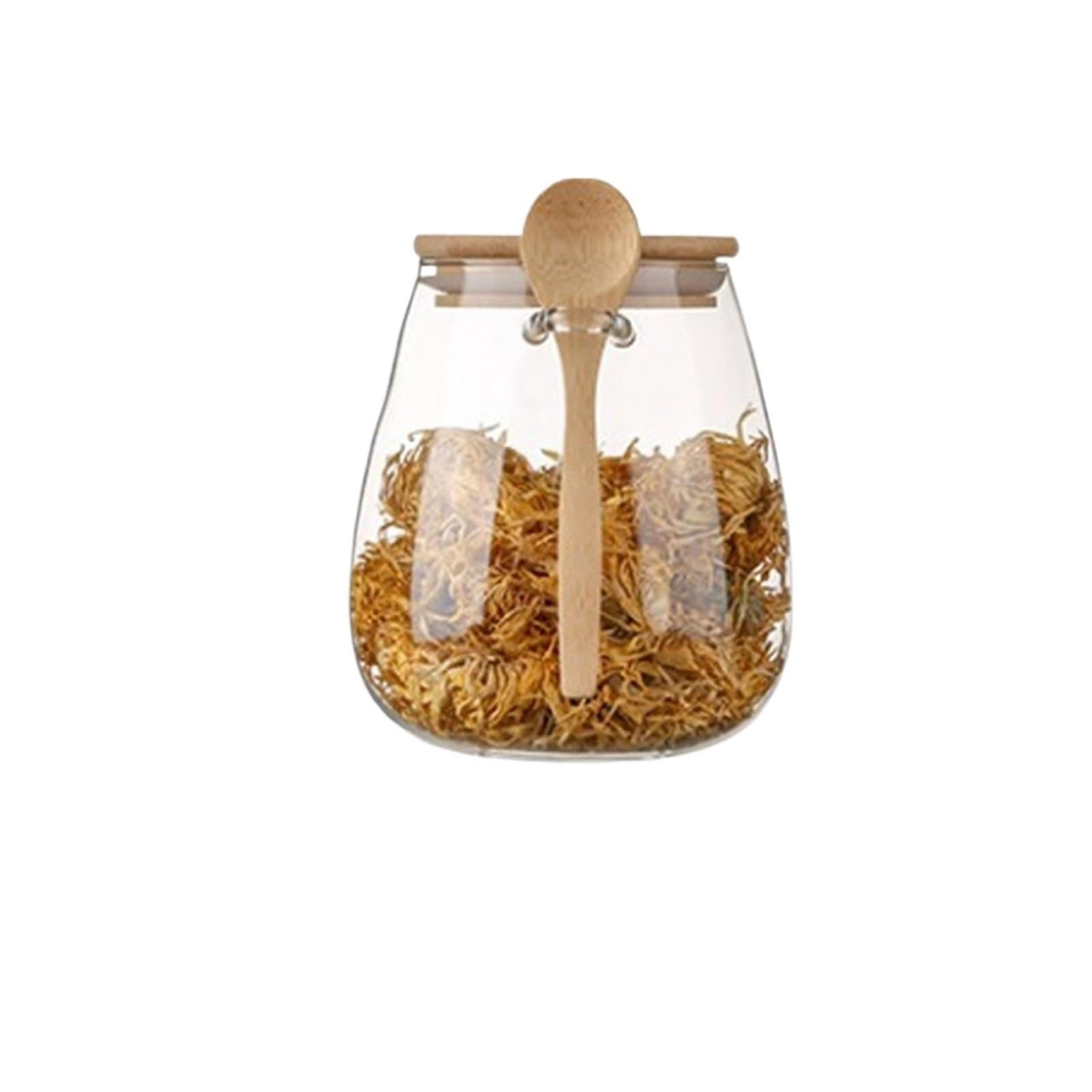ZNJAMN 1pack Airtight Glass Jar Storage Container with Lid Food Pots For Coffee Beans Tea Dried Grains for Pickling(1000ml)