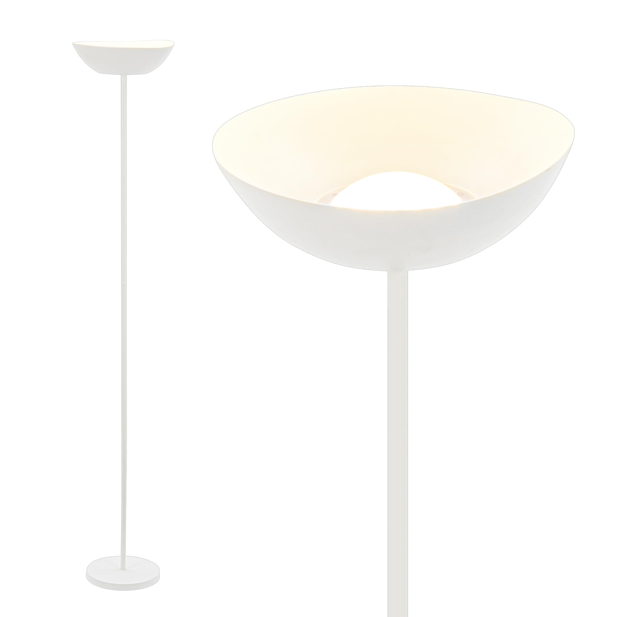 Briloner Estate White Led Standing Floor Lamp Cordless Rechargeable Dimmable 170Cm from B&Q
