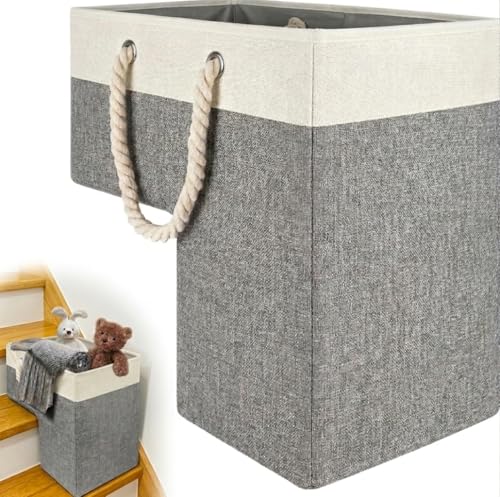 La Mejor Selección de Cestos de escalera que puedes comprar esta semana. 50 Cesta de escalera para escaleras con moqueta y madera – Cesta de lavandería para escaleras con asa, 16 pulgadas de largo x 9 pulgadas de ancho x 16 pulgadas de alto, cesta de...