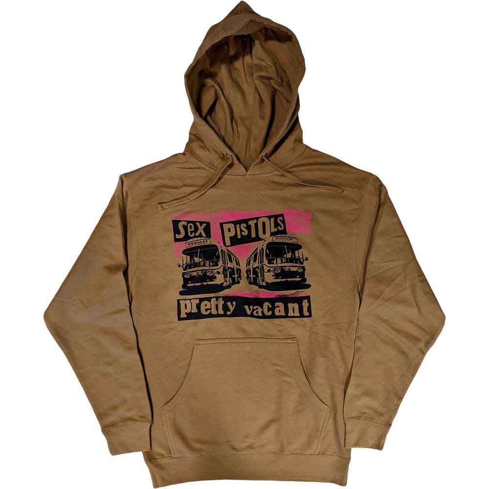 The Sex Pistols Pretty Vacant Band Logo Official Hoodie, Sand, XL