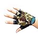 Fingerlose Handschuhe Kinder Jugen Fahrradhandschuhe Bike Tarnhandschuhe Camo Camouflage Tarnung Fäustlinge Halbfinger Jagdhandschuhe Outdoor Sport 3-10 Jahren