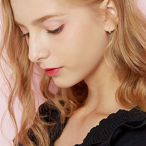 Small Hoop Earrings for Women 925 Sterling Silver Huggie Hoop Opal Earrings Hypoallergenic Earring Jewelry Gifts4