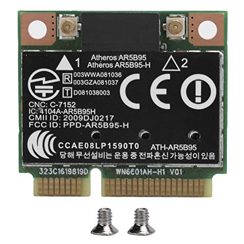 Tarjeta de Red Inalámbrica Gugxiom AR5B95 para Laptop, 150 Mbps 2.4GHz 802.11b/g/n Mini PCI-E interna miniatura 1