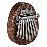 ♫3. TAMAÑO PEQUEÑO: Mini piano de pulgar kalimba es pequeño y portátil. Es exquisito y portátil. Se puede llevar a donde quiera que vaya. No ocupa ningún espacio en la bolsa, también se puede colgar, puede reproducir música maravillosa en cualquier momento y en cualquier lugar.