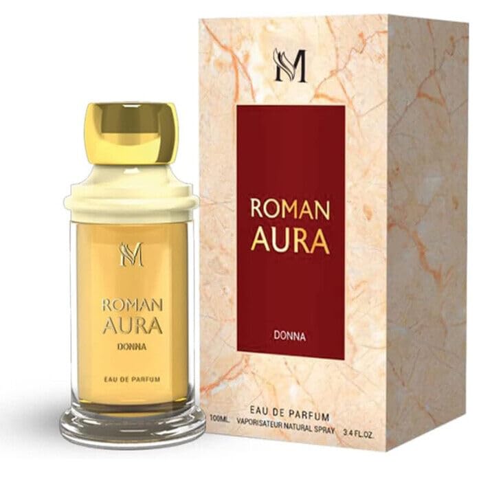 Profumo Donna Eau de Parfum ROMAN AURA MONTAGE BRANDS 100ML, Idea Regalo Donna, Festa della Mamma, Profumo Floreale e Aromatico