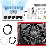 Gavscient Kit De Aire Acondicionado para VehíCulos Recreativos, Mini Split EléCtrico Universal para Furgonetas, Camiones, Caravanas Y Autobuses. RefrigeracióN De EnergíA Nueva para VehíCulos. Red-12v