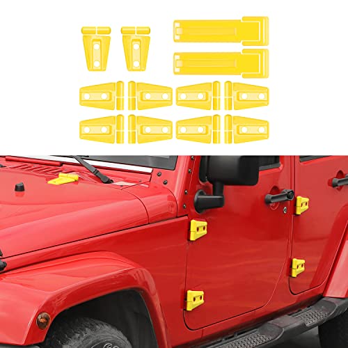 Charnière de porte jaune Jeep Wrangler JK pour vos sorties outdoor
