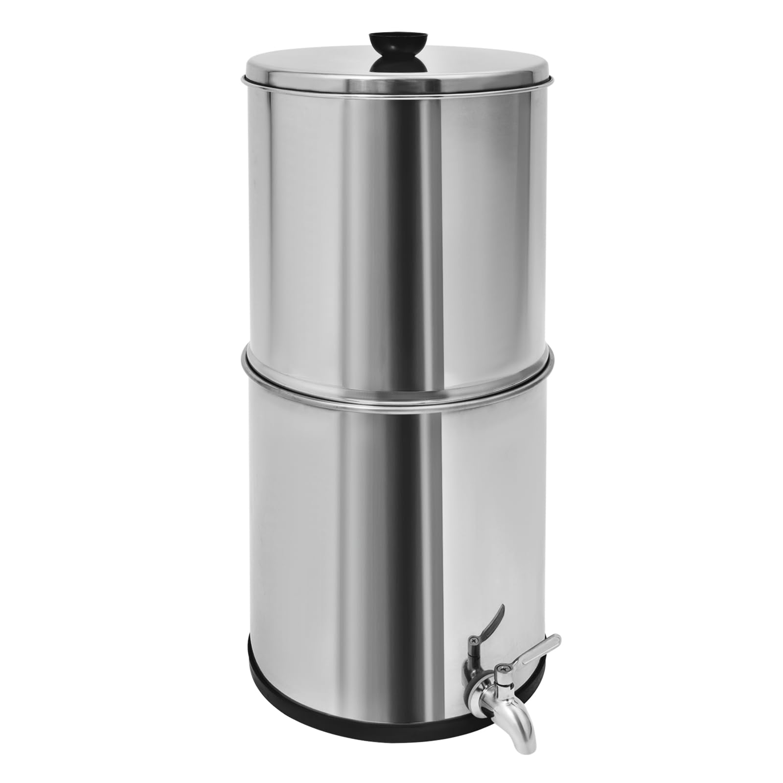 Gravity-Fed Water Filter System 8.5L Countertop Water Filtration System with 2 Carbon Filters Stainless Steel Water Purifier for Home Office Camping