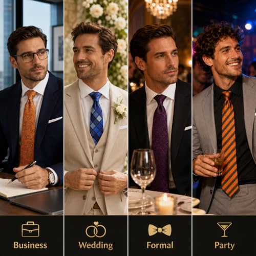 Image of WeiShang Neckties for Men, Classic Formal Tie