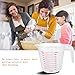 3 pcs Plastic Measuring Cups Set, Ishua Multi Function 4 Cup, 2 Cup and 1 Cup Capacity Measuring Cups with Handle Grip and Spout with Ml Oz and Cup Measurement Stackable Bakeware Accessories