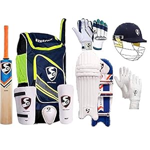 SG Sports Team Cricket Kit Combo Kit for Men’s Senior Cricket Kit with Kashmir Willow RSD Spark Cricket Bat Complete Batting & Keeping Accessories
