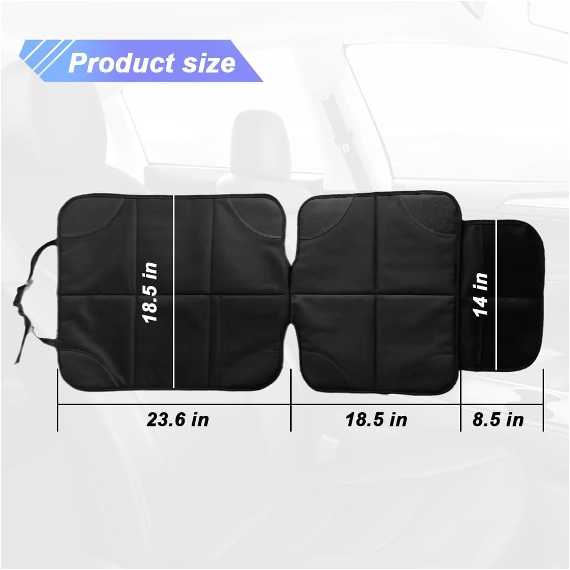 2 Pieces Car Seat Protector for Jeep Compass 2017-2024 2025, Automotive Interior Protection Seat Mat Waterproof Cushion Pad