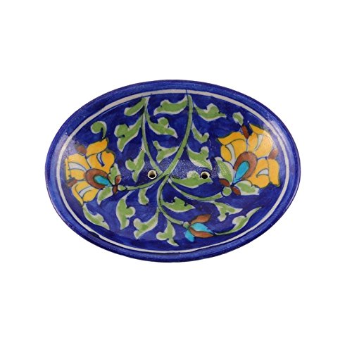 Antique Blue Pottery Soap Dish Amazon.in Home Improvement