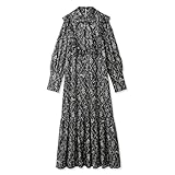 [ファーファー] フラワーブーケプリントワンピース RWFO235042 レディース BLK