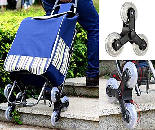 Einkaufstrolley, faltbarer Einkaufswagen auf Rädern, großer und leichter Utility-Trolley mit drehbaren Vorderrädern… – Bild 6