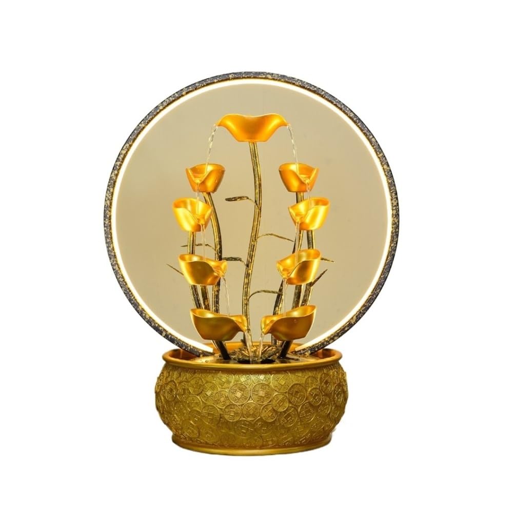 Tabletop Fountains, Decorative Feng Shui Water Wheel Tabletop Fountain for Prosperity(S)