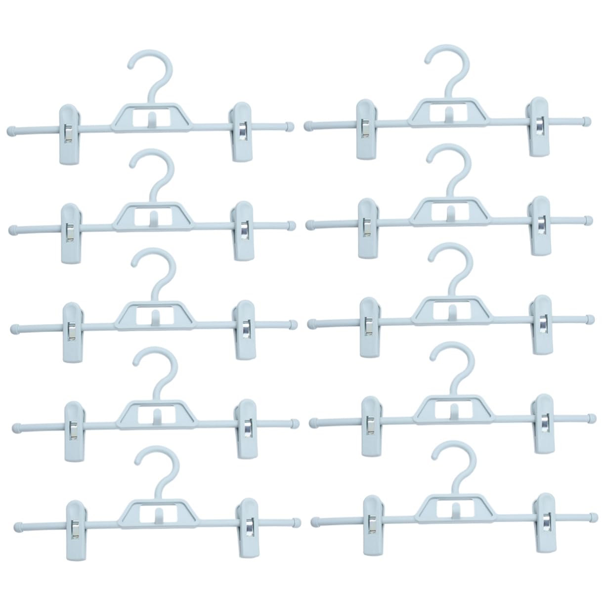 SOLUSTRE 10Pcs Underwear Storage Hanger Clips Space Saving Pants Hanger for Home Organization Plastic Clothes Clips for Wardrobe and Bathroom Use