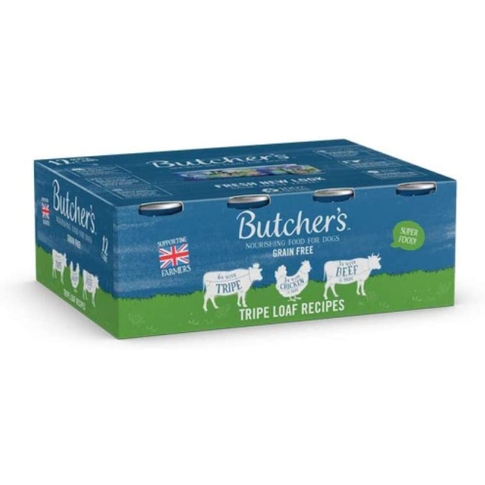 Butcher's Tripe Loaf Recipes Dog Food Tins, 24 X 400G