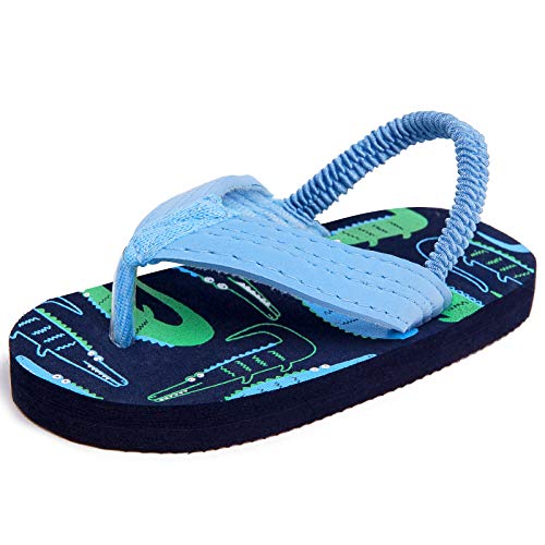 Image of Boys Girls Strap Flip Flops Sandals Cute Cartoon Unicorn Shark Toddler Flip Flop Kids Pool Beach Flat Slide Summer Water Shoes