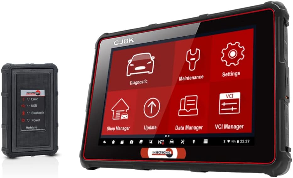 Escáner Automotriz Injectronic CJ8K – Herramienta Mas Avanzado de Diagnóstico OBD2 con Codificación ECU, Control Bidireccional, Todos Los Sistemas y Funciones de Mantenimiento