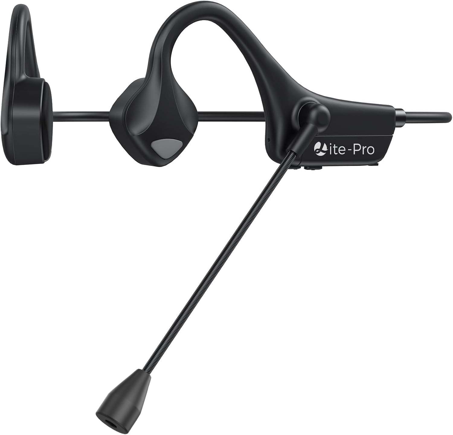 Bluetooth Bone Conduction Headphones with Microphones - Wireless Waterproof Earphones with Mic for Open Ear Listening - Bone Conducting Headset with Boom Microphone