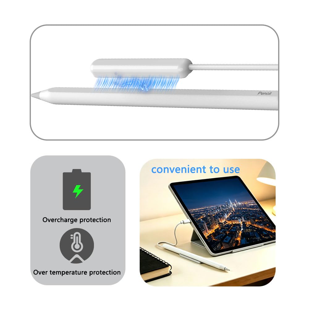 Amazon.co.jp: USBケーブル付き磁気ワイヤレス充電器 Apple Pencil Pro
