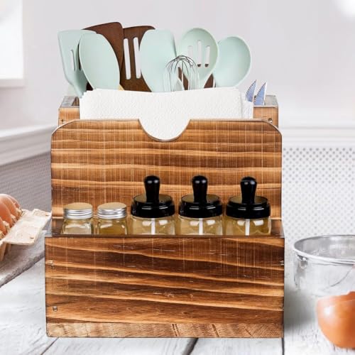 Rangement pour couverts en bois pour table style campagne - 3