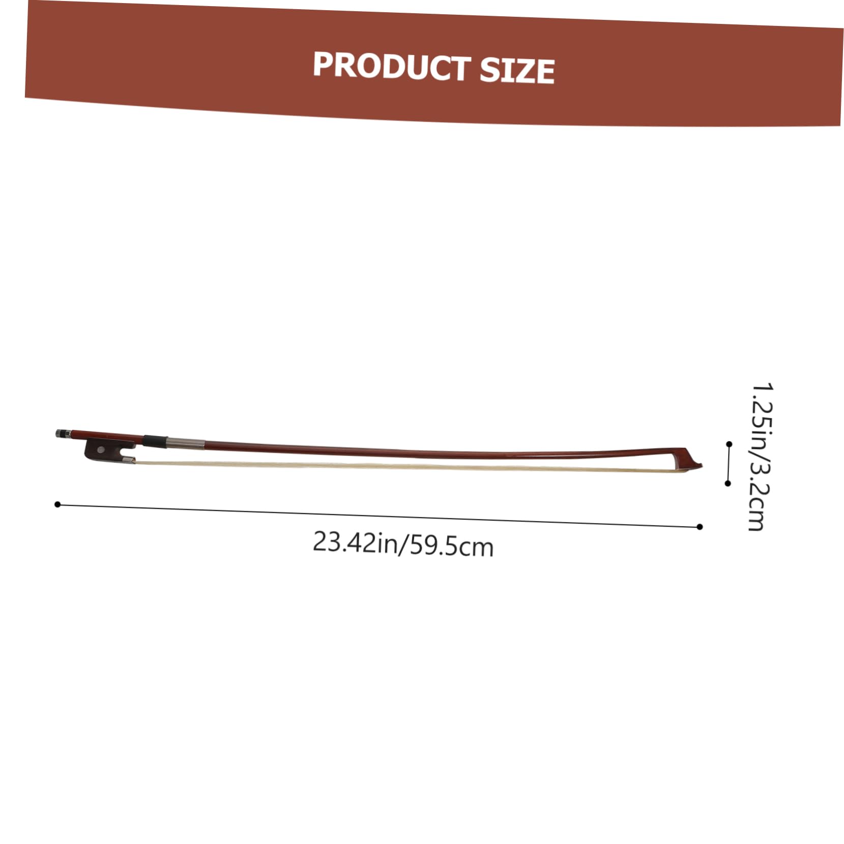 VANZACK Horsetail Practice Cello Bow for Beginners Balanced Brazilian Construction for Student Musicians Elastic Horsehair String for Smooth Tone and Comfort