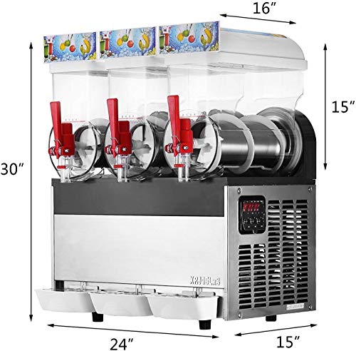 Kolice Kommerzielle Kühlung von Getränken Küchengeräte 3x15L große Tanks Gefrorene Getränkeherstellungsmaschine Kühlen von Eis Slush-Maschine Gefrorene Getränkekühlung Slushie-Maschine – Bild 3