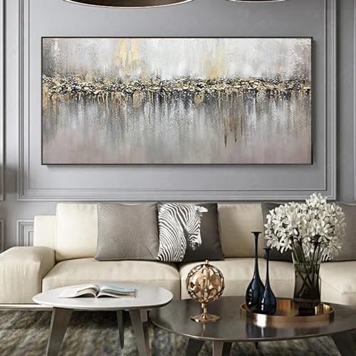 Peinture abstraite moderne grand format pour mur de salon