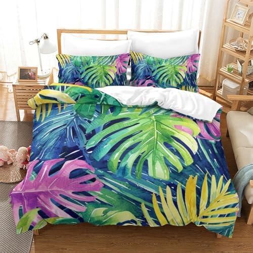 Linge de lit haut de gamme microfibre douce imprimé palmier 3D
