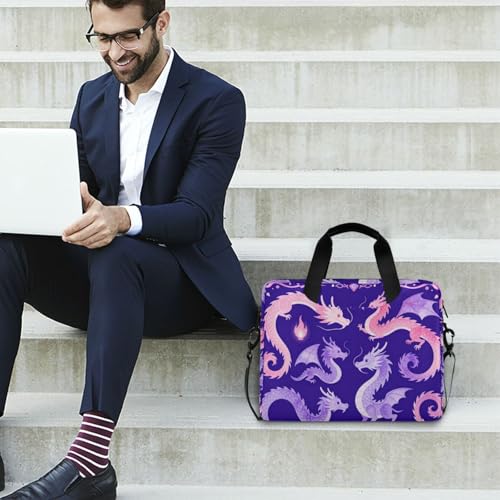 Funda portátil para laptop 15.6 pulgadas morado dragón miniatura 3