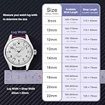 WOCCI 12mm Lug Width, Elegant Watch Band, Genuine Leather Replacement Strap with Gold Buckle (Light Pink) - Image 4