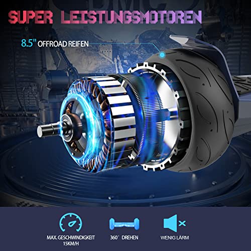 EVERCROSS Hoverboards mit Kart, 8,5″ Offroad, Farbe: Blau - 2