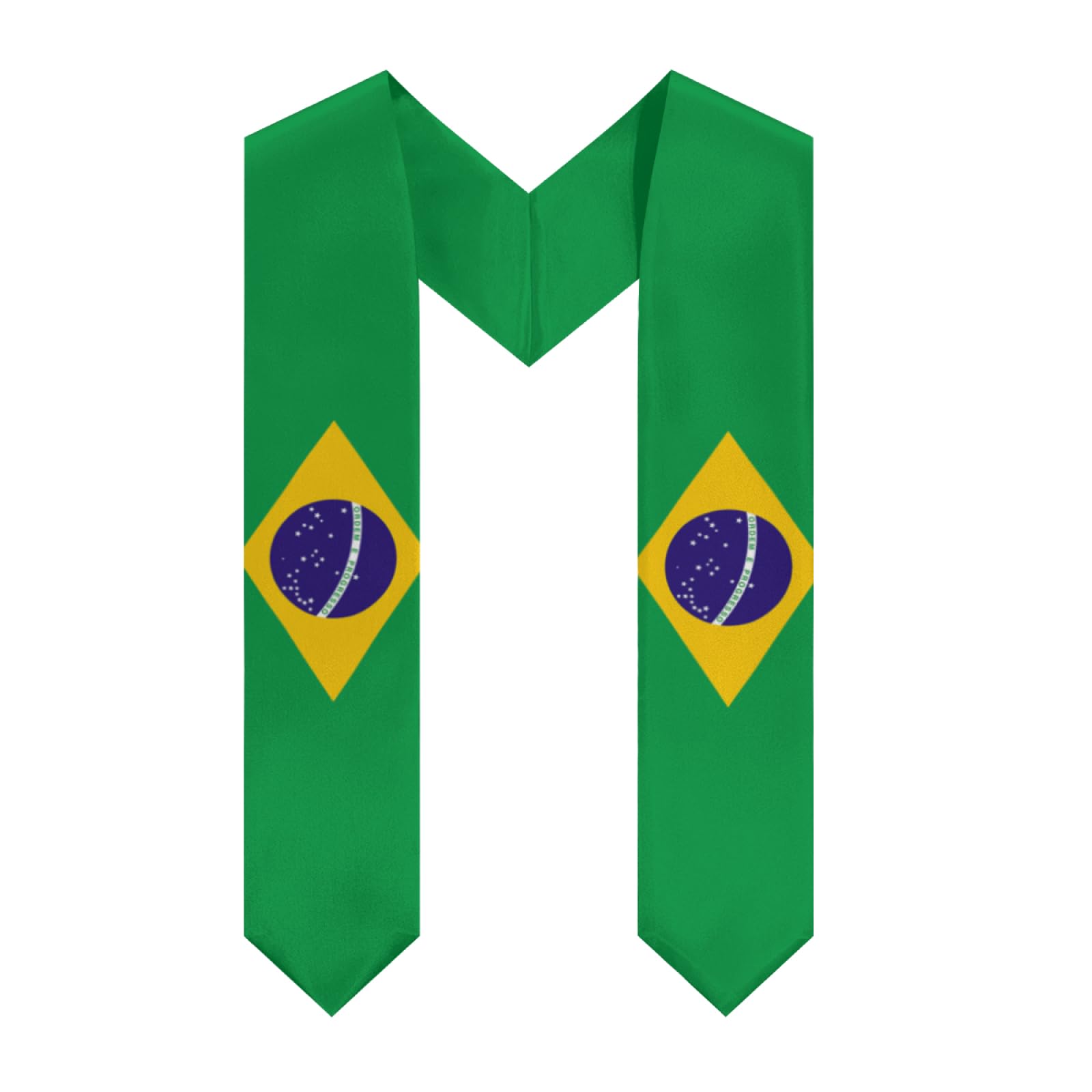 Ahdyr Unisex Brazil Flag Graduation Stole Graduation Sash Scarf Graduation Shawl For Study International Students
