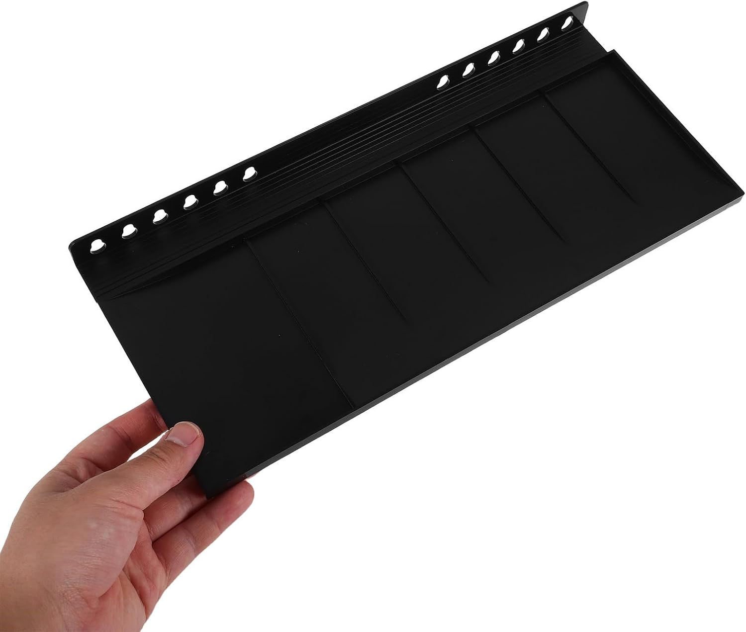 Black Plastic Easel Tray for Art Students, Detachable Rectangular Storage