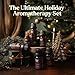 Lagunamoon Essential Oils Christmas Set - 6 Oils for Diffusers, Home Care, Candle Making Scents, Fragrance, Aromatherapy, Humidifiers, Gifts - Peppermint, Tea Tree, Lavender, Eucalyptus, Orange (10mL)