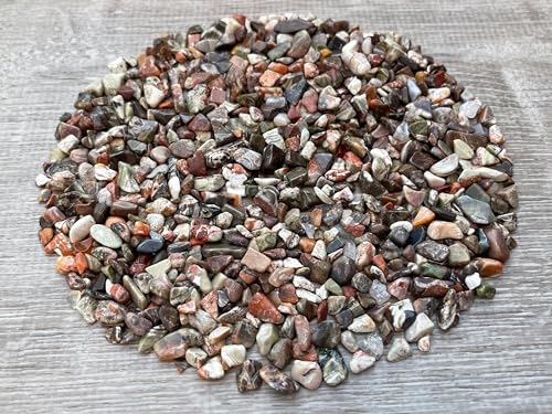 Image of 2 oz Lot Natural Semi Tumbled Gemstone Chips, Crushed Mini Crystals, Undrilled Crystal Chips (Ocean Jasper)