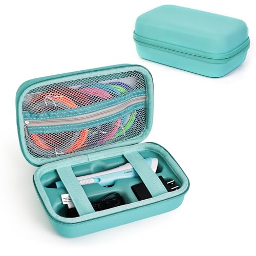 Hard Case Compatible with SCRIB3D P1/Advanced Printing 3D Pen Portable Art Activity Set Carrier Case for Printing Strands and Accessories Turquoise