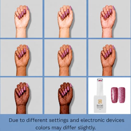 Image of BOLT BEE 15ML Gel Nail Polish 1Pc Clear Pink Glitter Nail Polish Soak Off UV LED Nail Gel Polish Nail Art Starter Manicure Salon DIY at Home, 0.5 OZ (1) (69)