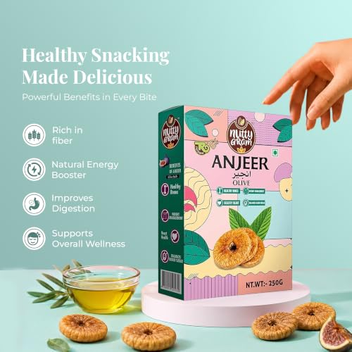 Image of TRISHAM Premium Anjeer Olive 250g | Soft & Naturally Sweet Dried Figs | High Fiber Dry Fruit | Healthy Snack | Rich in Calcium, Iron & Potassium | No Artificial Preservatives