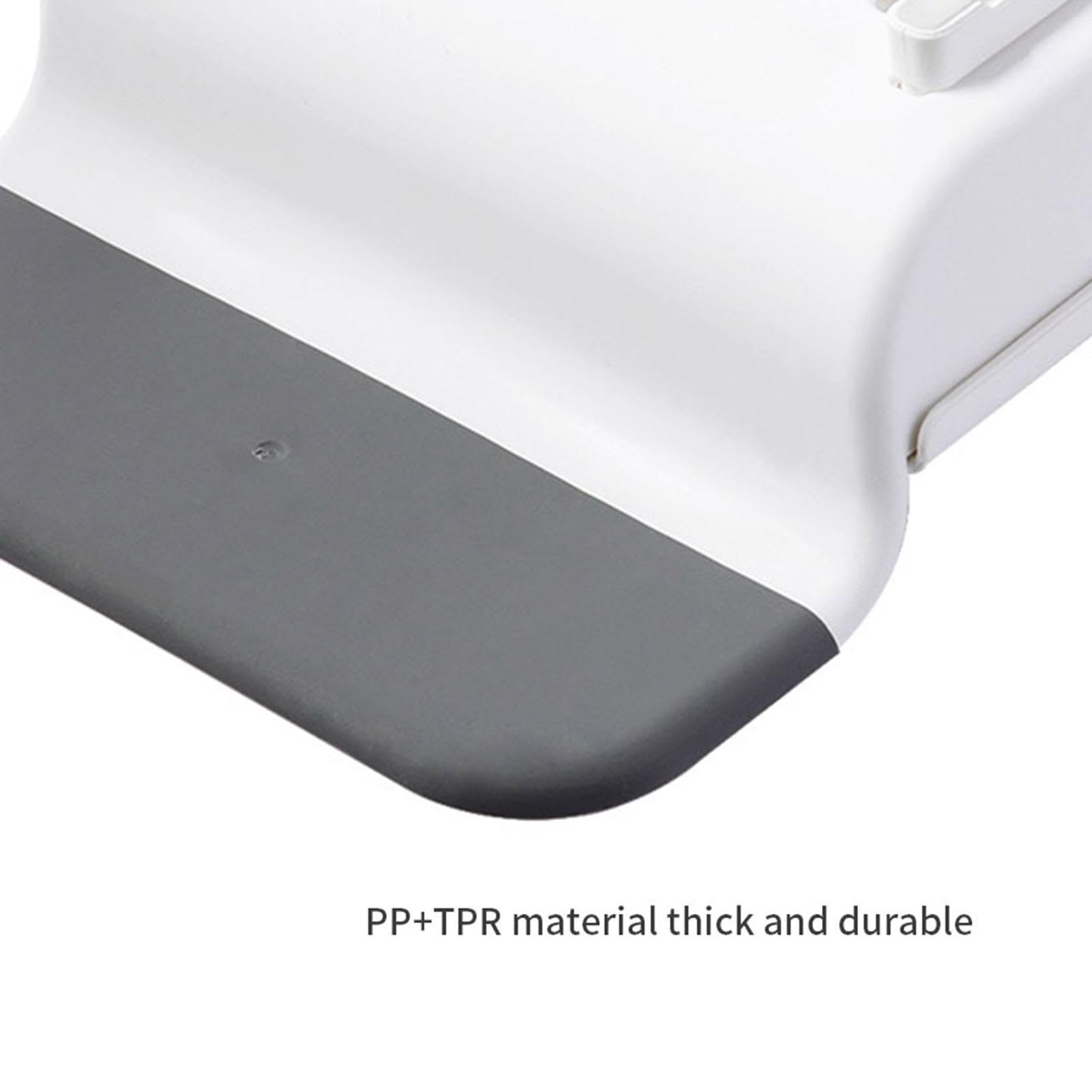 Generic 1 bandeja de baño de plástico de 55 a 78 cm, organizador de bañera ajustable, bandeja de almacenamiento sobre la bañera, bandeja de bañera, estante de baño blanco/negro para vino, taza,
