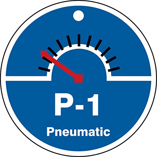 Étiquette d'identification P-1 pneumatique Accuform TDK701VPM pour source d'énergie lot de 5