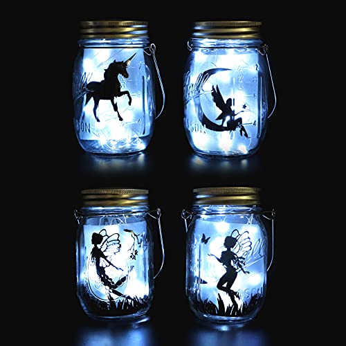 Znycye Solar Mason Jar Lights, 6 Pack 30 Led String Fairy Star Firefly Jar Lids Lights, Jars Not Included, Best For Mason Jar Decor,Great Outdoor Lawn Decor For Patio Garden, Yard (Cool White) #TOP3