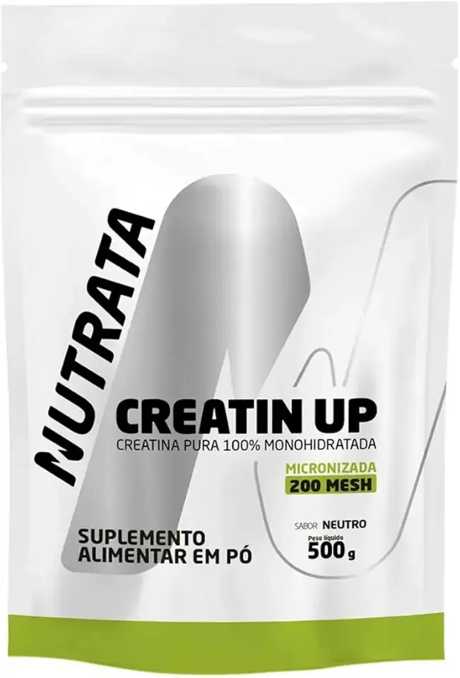 Creatina Nutrata 500g refil Pura 100% Monohidratada, Micronizada 200 Mesh, Sabor Neutro, 500g, Suplemento Alimentar em Pó