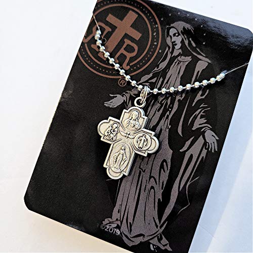 Scapular Necklace - 8-Way Power Packed Devotional Medal Necklace from Rugged Rosaries® - Catholic Gifts4