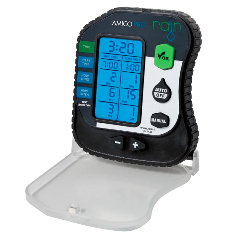 RIEGOPRO Programador de Riego Amico PRO 9V. Disponible en 1, 2 y 4 Zonas de Riego. Diseñado para Programar de Manera Sencilla e Intuitiva (1 Zona)