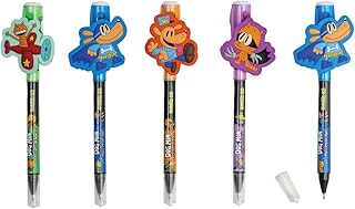 GEDDES Raymond Dog Man Spy Pen, Dual-Sided Invisible Ink Pens With UV Light for Kids (12 Pack)