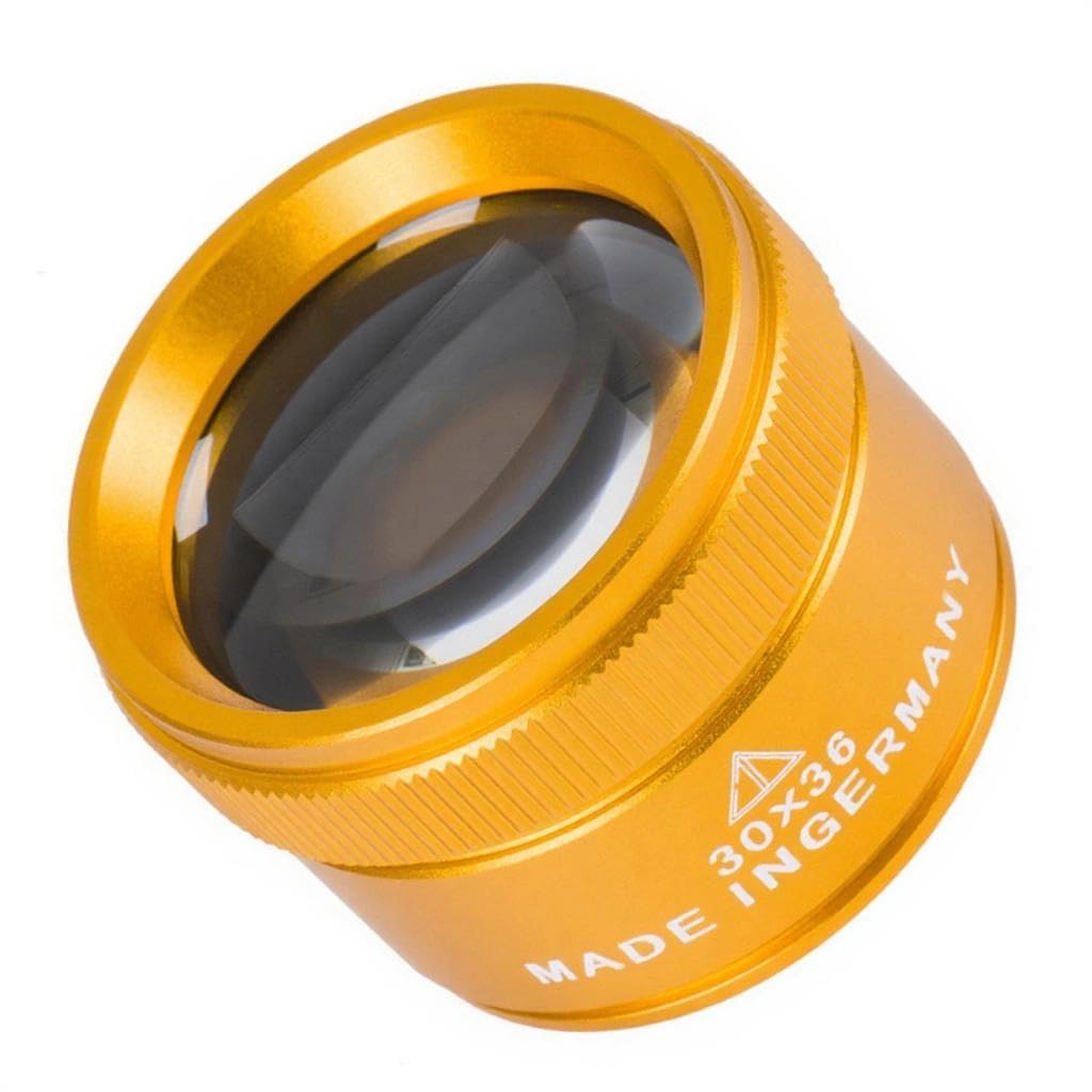 30X Coin Magnify Glass Loupe Small Desk Magnifiers Microscope for Jeweler Map Antiques Magazines Craft Antique Inspection Magnifier