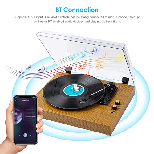 SUZAM Tourne-Disque en Vinyle, Tourne-disques À 3 Vitesses, avec Récepteur Bluetooth Intégré, Lecteur De Disques Rétro… - Les Beatles, Paul McCartney, John Lennon, RIngo Starr, George Harrison SUZAM Tourne-Disque en Vinyle, Tourne-disques À 3 Vitesses, avec Récepteur Bluetooth Intégré, Lecteur De Disques Rétro… – Image 5
